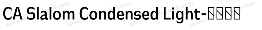 CA Slalom Condensed Light字体转换